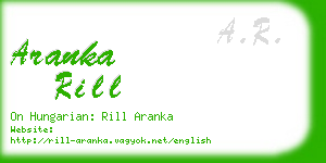 aranka rill business card